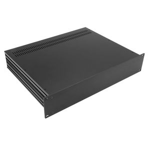 HIFI 2000 Boitier Slimline 2U 350mm - Facade 4mm Noir