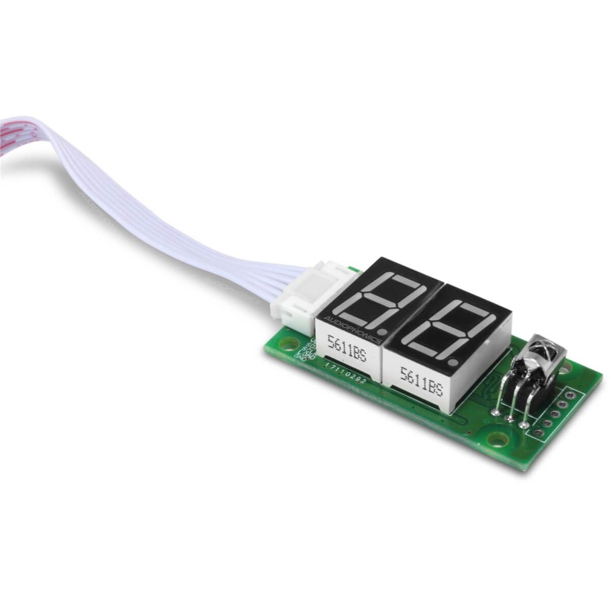 Volume control module  with potentiometer, display and remote control