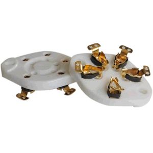 Support de tube céramique 5 pin plaqués Or 807 2E22 27
