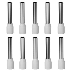 VIBORG VB1020R Embouts à Sertir avec Isolant pour Câble Cuivre Plaqué Cuivre OFC / Argent / Rhodium 10mm² (Set x10)