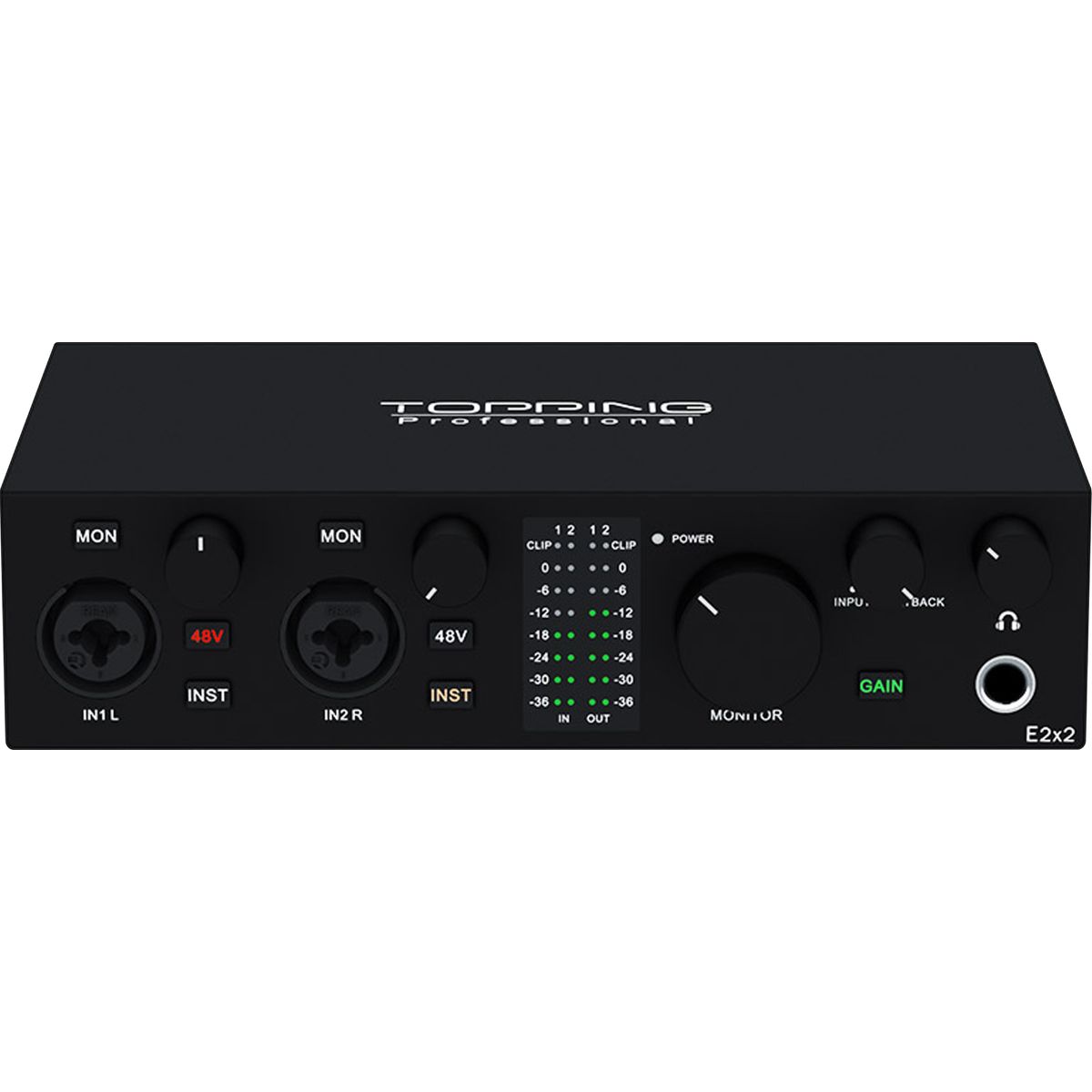 TOPPING PROFESSIONAL E2X2 Interface Audio USB 2 Canaux 24bit 192kHz
