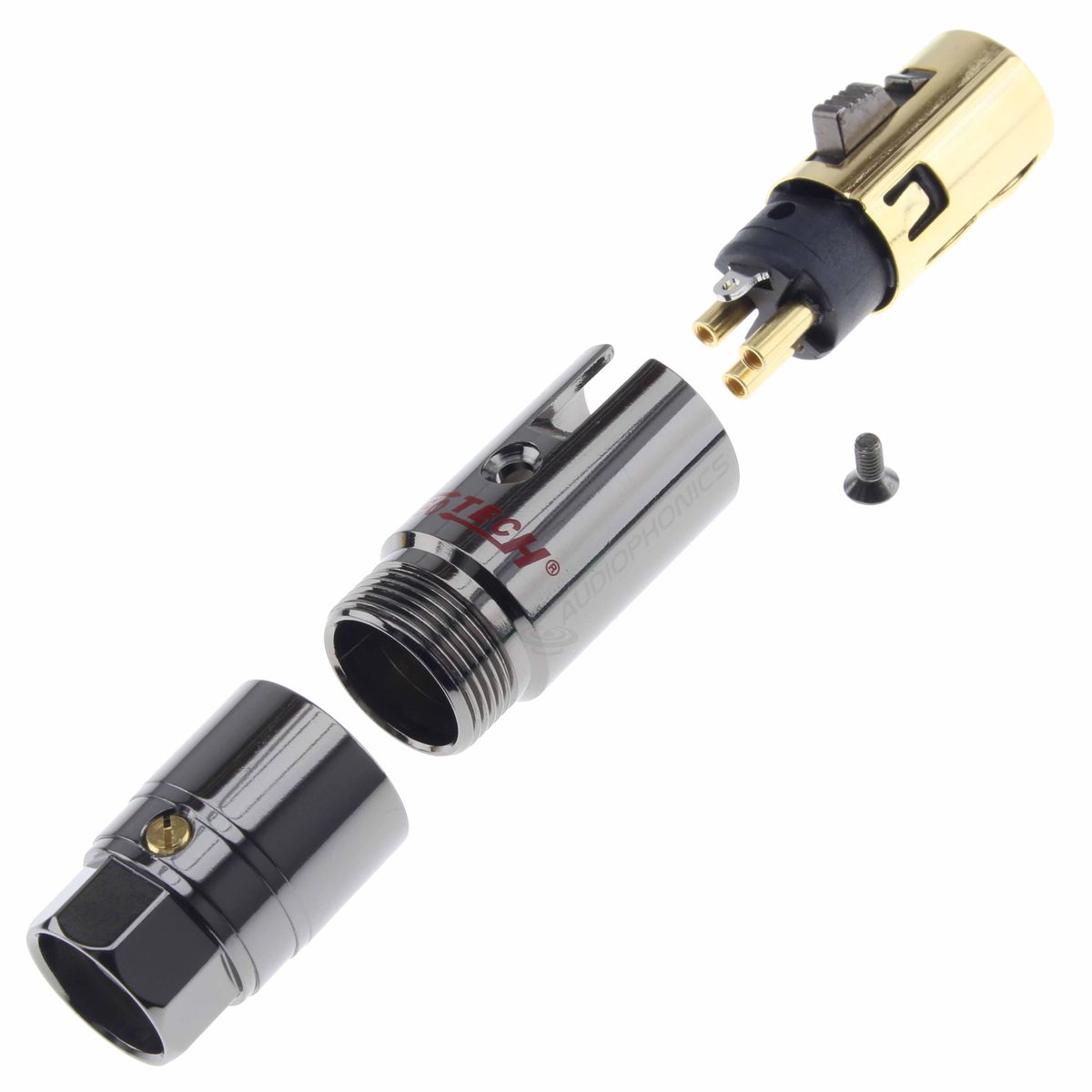 NEOTECH NEX-OCC II Connecteurs XLR Mâle / Femelle 3 Pôles Cuivre UP-OCC Plaqués Or Cryo Ø13mm (Set x4)