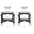 AUDIO BASTION XR-2 Meuble HiFi 2 Étages Acier Inoxydable 650x580x570mm Noir