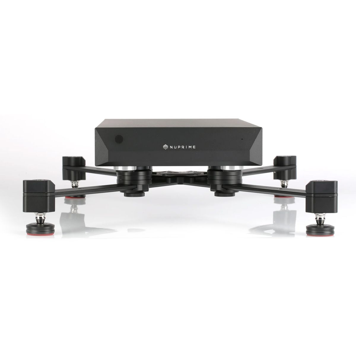 AUDIO BASTION DX-1L Meuble HiFi 1 Étage Acier Inoxydable 508x388x68mm Noir