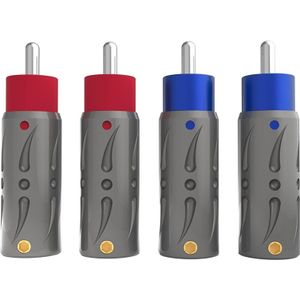 VIBORG VR105S Connecteurs RCA Cuivre OFC Plaqué Argent Ø8mm (Set x4)