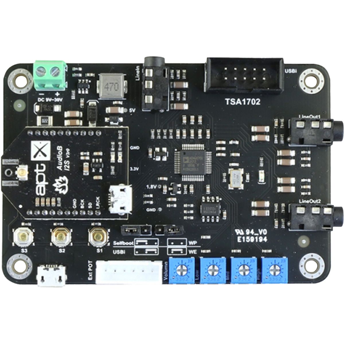 TINYSINE TSA1702B TWS Module DSP Bluetooth 5.1 ADAU1701 Sigma Studio