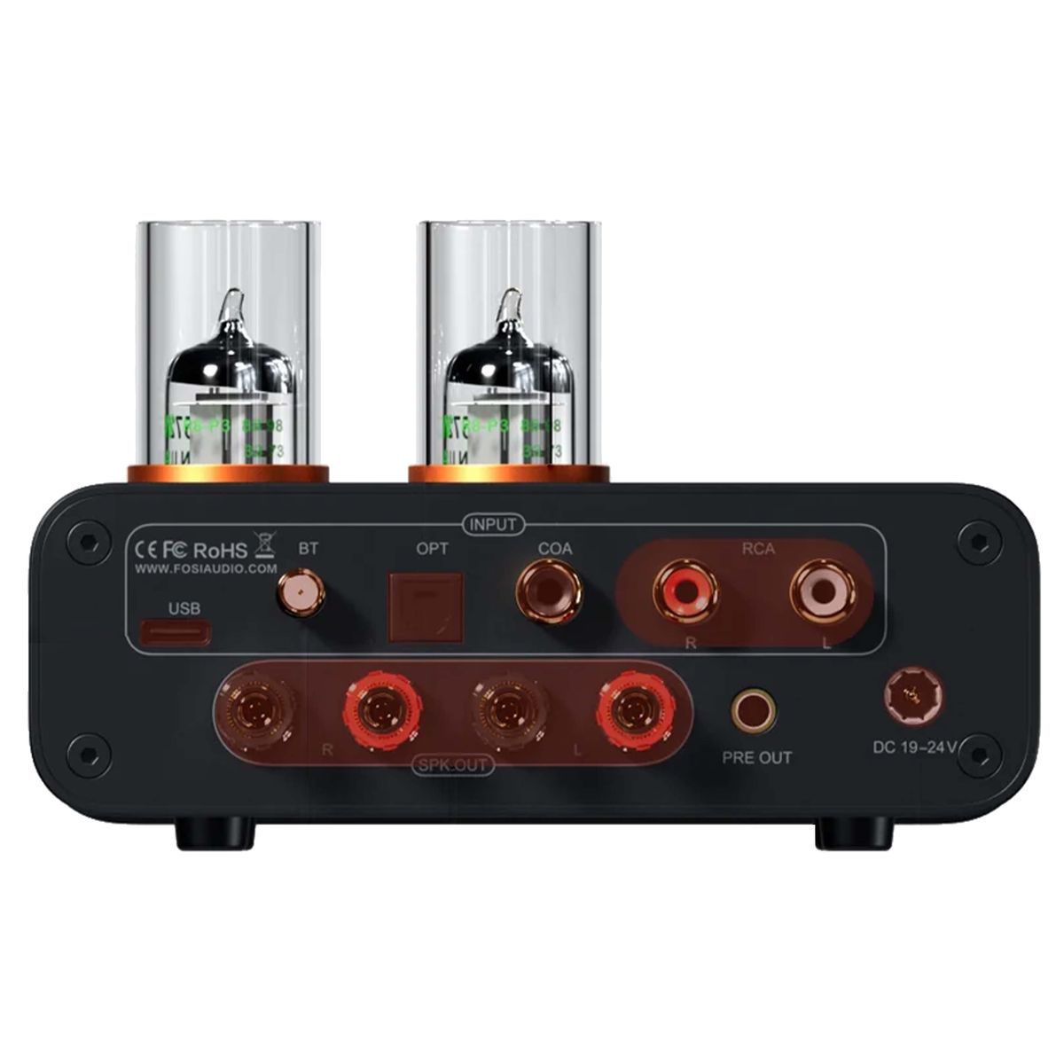 Fosi Audio MC331 Amplificateur intégré à Tubes JAN5654W Bluetooth 5.0 2x105W @ 4 ohm