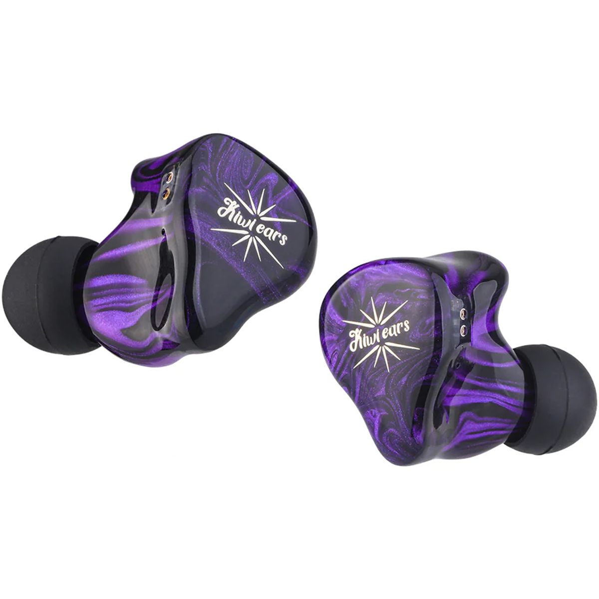 KIWI EARS QUARTET Écouteurs Intra-Auriculaires IEM 2DD+2BA 32 Ohm 110dB 20Hz-20kHz Violet