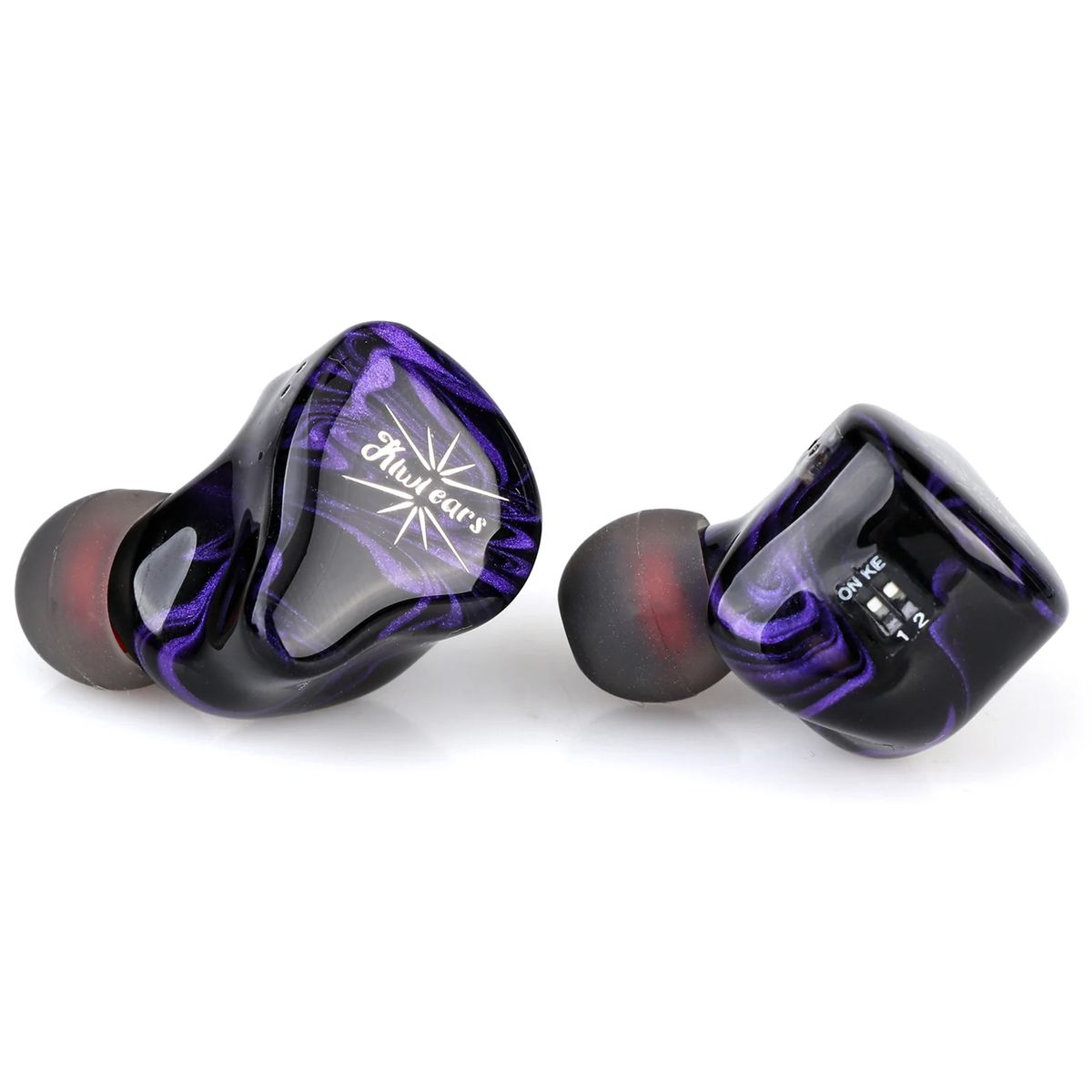 KIWI EARS QUARTET Écouteurs Intra-Auriculaires IEM 2DD+2BA 32 Ohm 110dB 20Hz-20kHz Violet