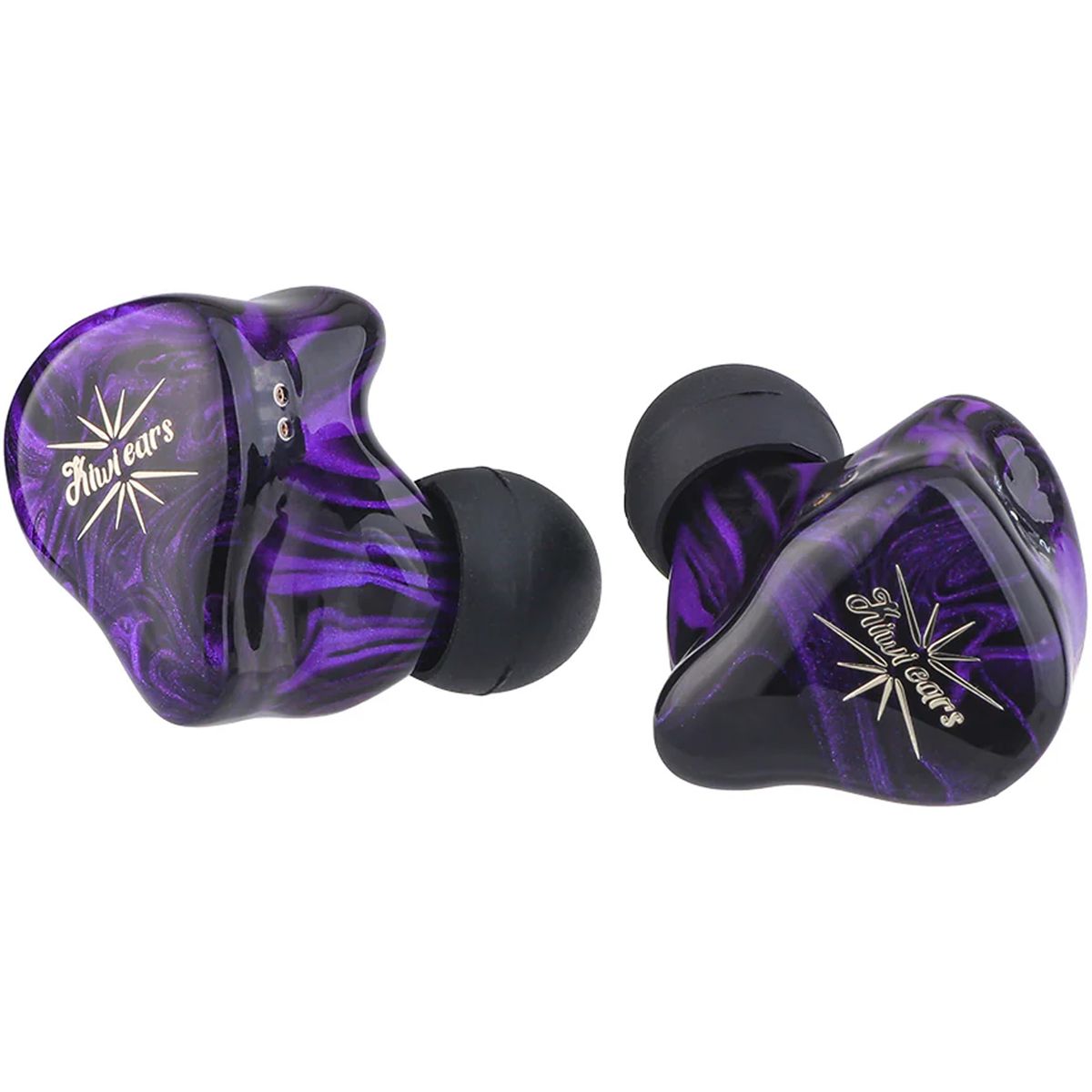 KIWI EARS QUARTET Écouteurs Intra-Auriculaires IEM 2DD+2BA 32 Ohm 110dB 20Hz-20kHz Violet