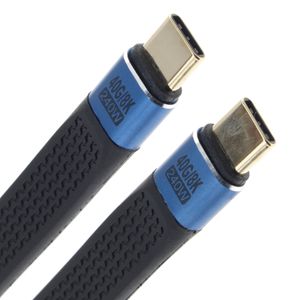 Câble Plat USB-C Mâle vers USB-C Mâle 13cm