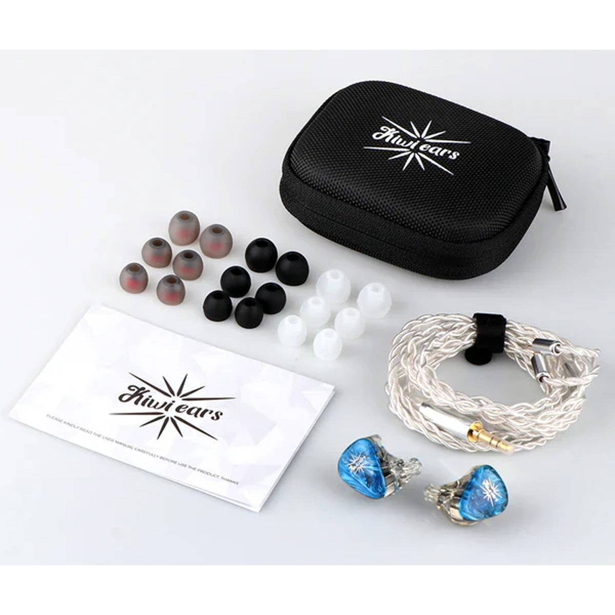 KIWI EARS ORCHESTRA LITE Écouteurs Intra-Auriculaires IEM 8x Balanced Armature 112dB 16 Ohm Bleu