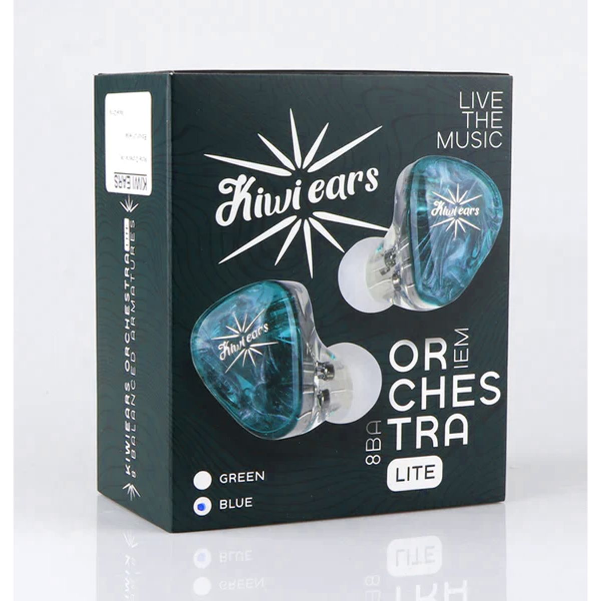 KIWI EARS ORCHESTRA LITE Écouteurs Intra-Auriculaires IEM 8x Balanced Armature 112dB 16 Ohm Bleu