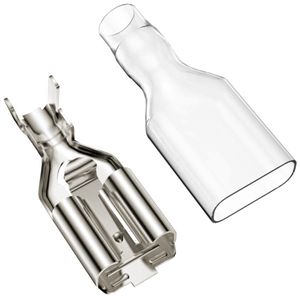 VIBORG VP048R Cosse Plate Femelle Cuivre Plaquée Rhodium 4.8mm (x6)
