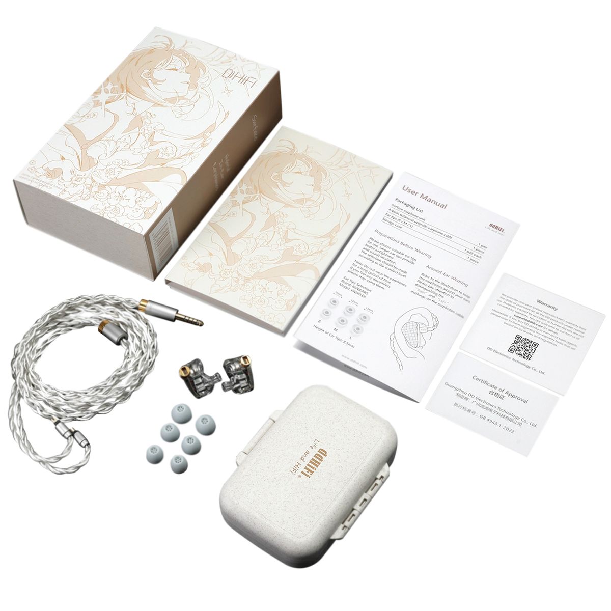 DDHIFI x MOONDROP SURFACE Écouteurs Intra-Auriculaires IEM Dynamique Balanced Armature 15 Ohm 118dB 10Hz-30kHz