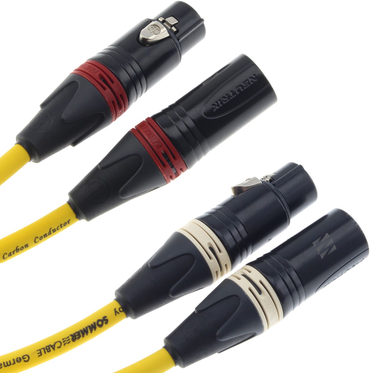 SOMMERCABLE EPILOGUE Câble de modulation stéréo XLR Mâle XLR Femelle Plaqué Or 0.5m (La paire)