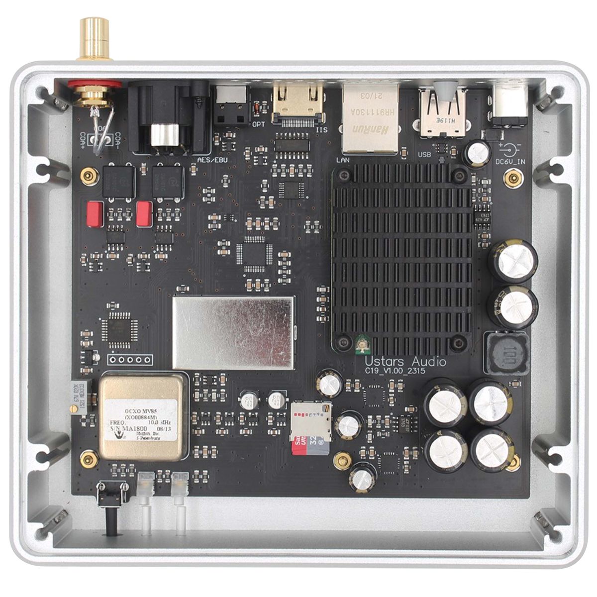 Ustars Audio C19 Lecteur Réseau Interface Numérique UPnUP DLNA ROON Airplay PCM 32bit 768kHz DSD512