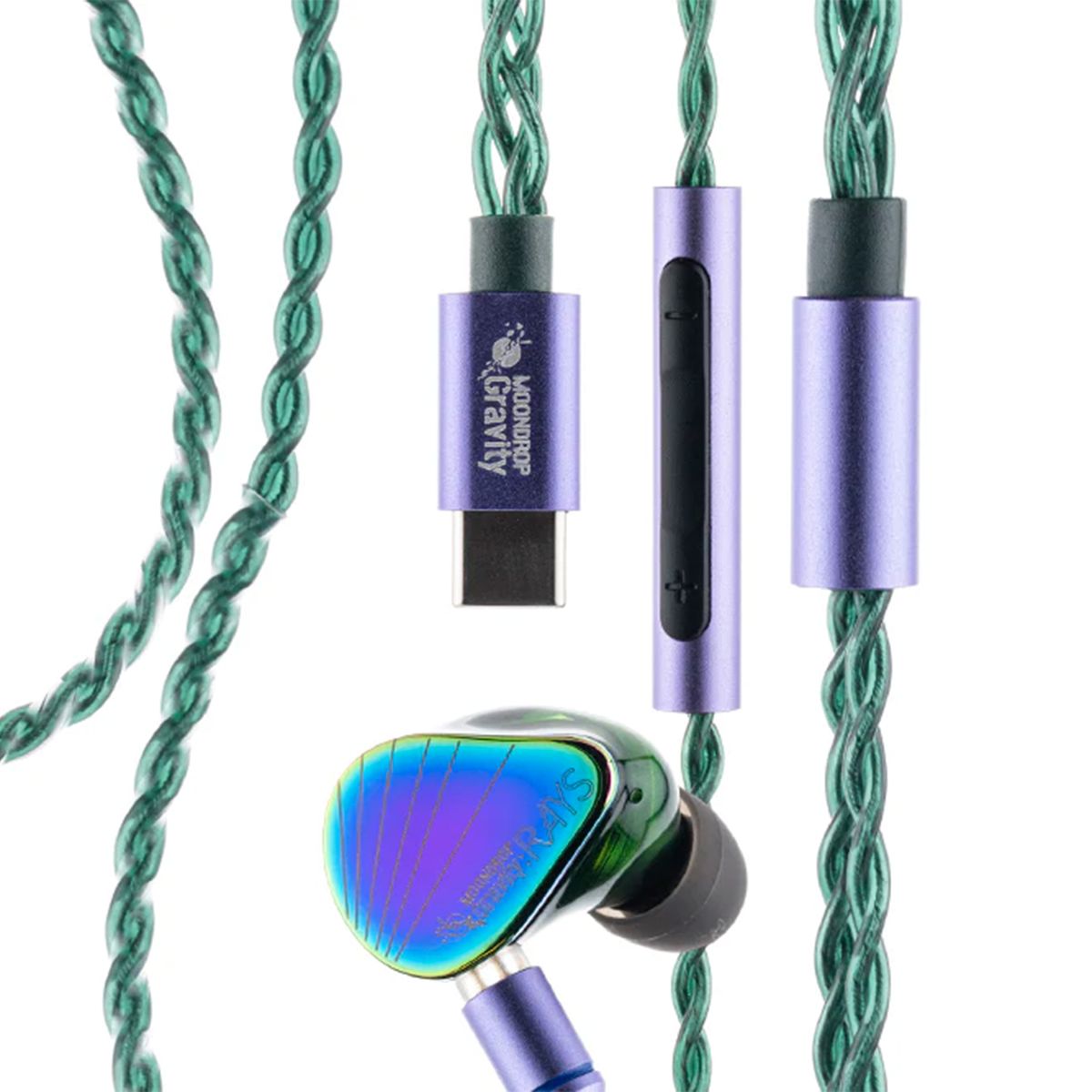 MOONDROP RAYS Écouteurs Intra-Auriculaires IEM Dynamique Planar Magnetic 30 Ohm 120dB 7Hz-39kHz