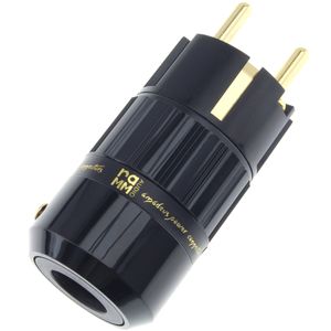 RAMM AUDIO SCHUKO-01RC Connecteur Secteur Schuko Type E/F 16A Cuivre Plaqué Or 24K Ø17mm