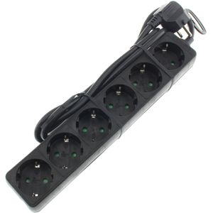 Distributeur Secteur 3 Prises Schuko Noir