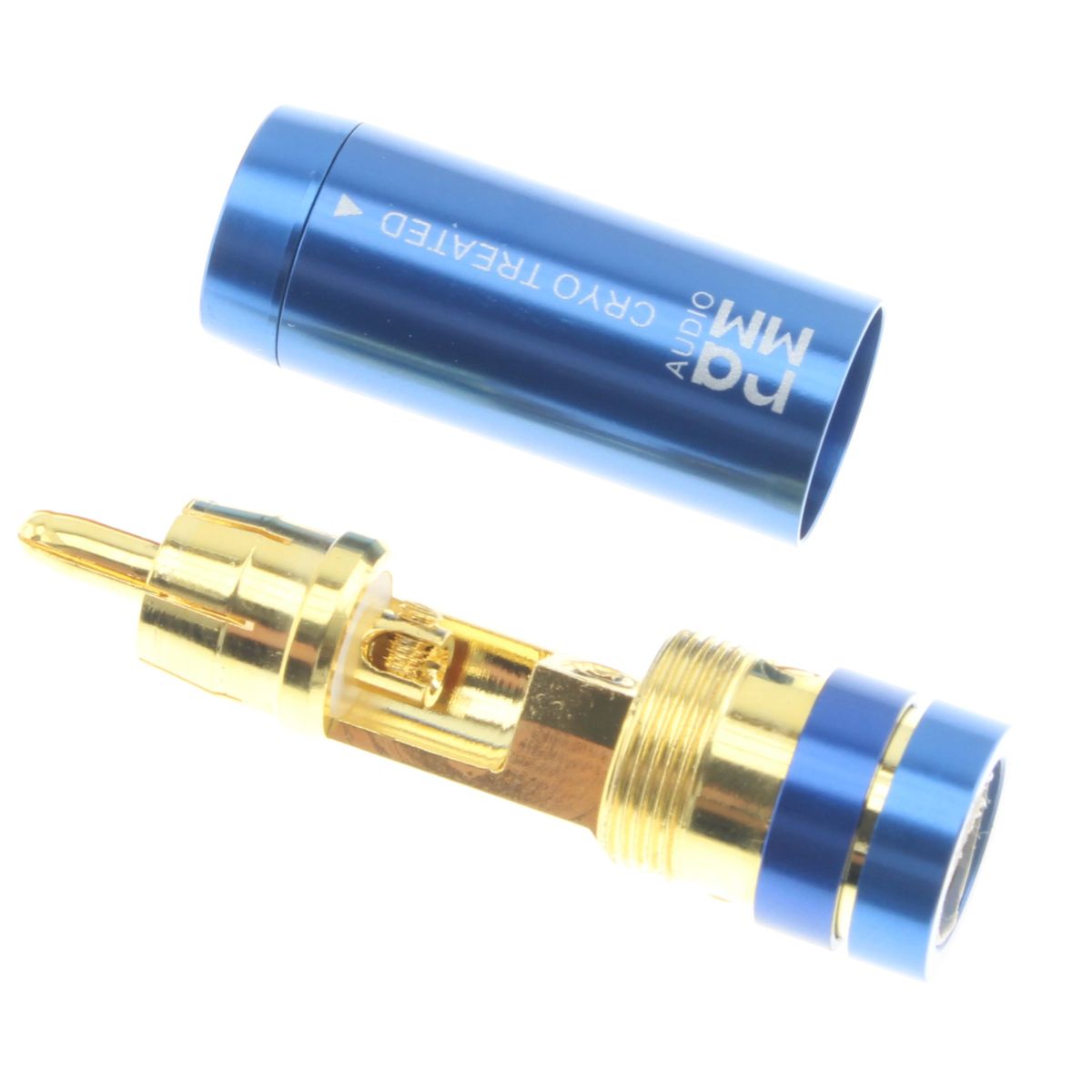 RAMM AUDIO 30891GT_C Connecteurs RCA Cuivre Tellurium Plaqué Or Traitement Cryogénique Ø10mm (Set x4)