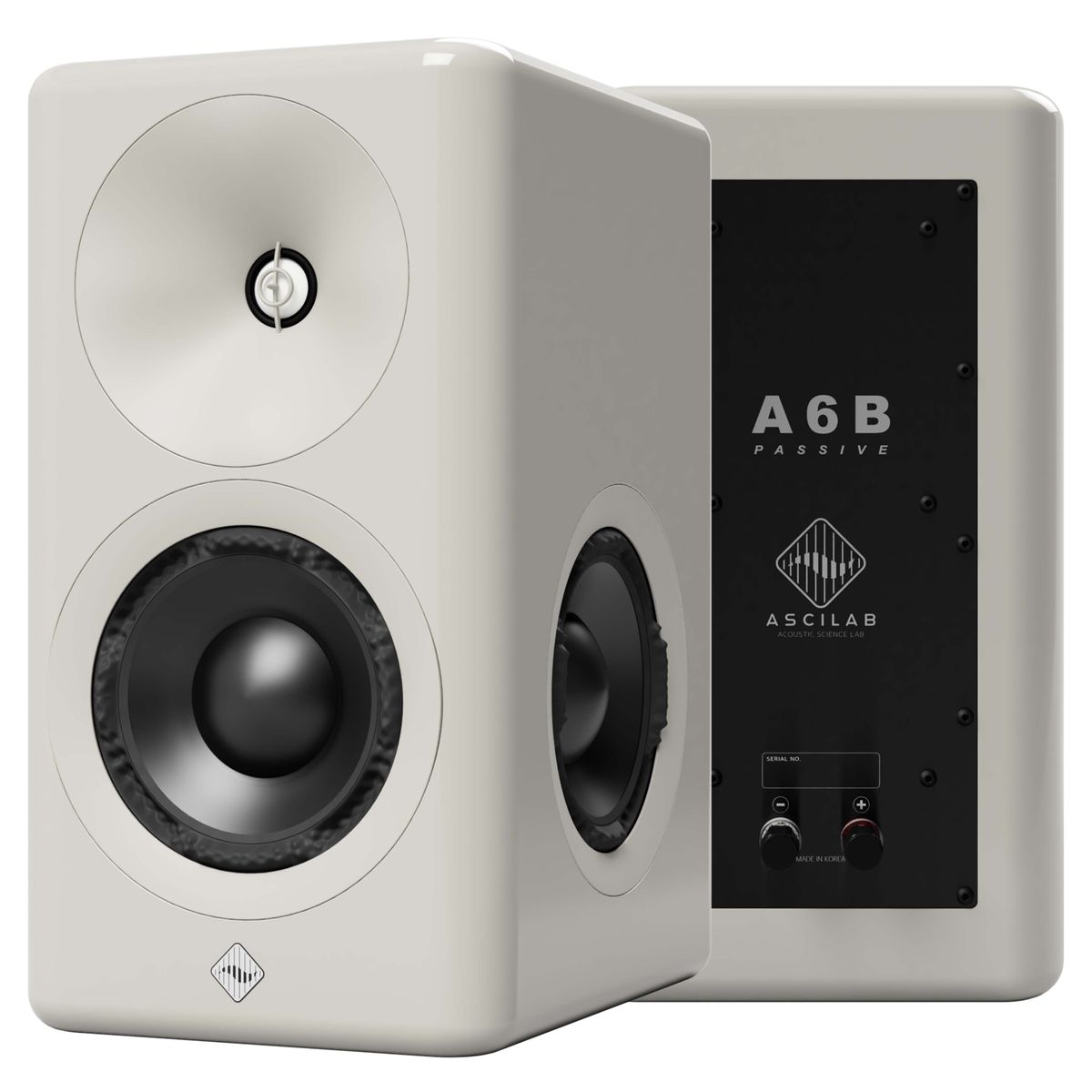 ASCILAB A6B Enceintes Bibliothèque 500W 4 Ohm 82dB Gris (La paire)