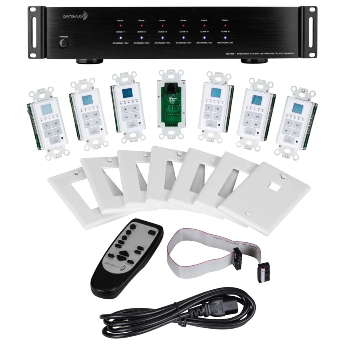 DAYTON AUDIO DAX66 Amplificateur Multiroom 12 canaux Class D 12x50W @ 4 Ohm